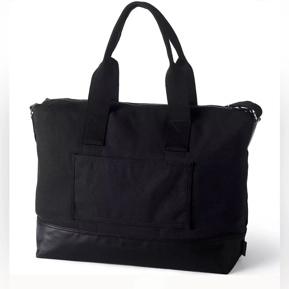 Lands' End Canvas Weekender Black Duffle Bag Unused